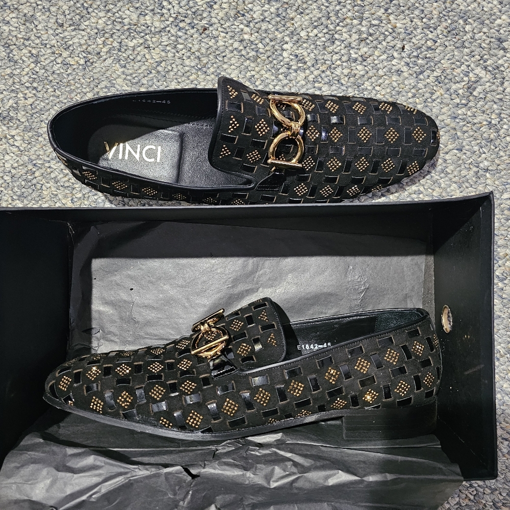 Vicino Men Shoe Black Bit Dress Loafer